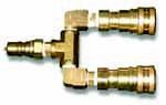(image for) TX1414 - Solution Tee Brass 1/4" FPT w/Quick Couplers